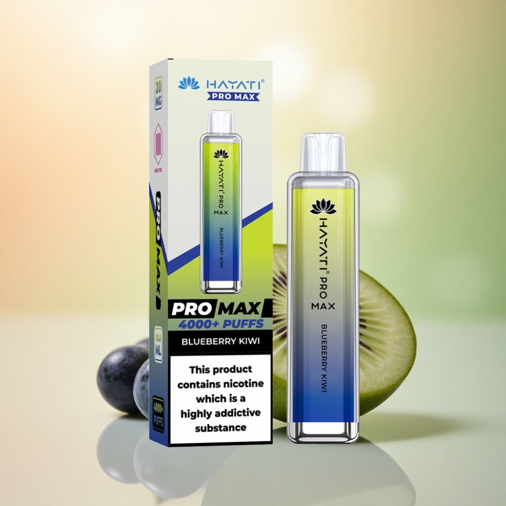 Hayati Pro Max 4000 Puffs Blåbär Kiwi 1400mAh 2ml
