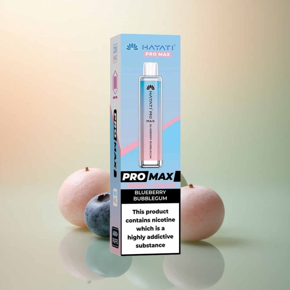 Hayati Pro Max 4000 Puffs Blåbubble Tuggummi 5% Nikotin 1400mAh