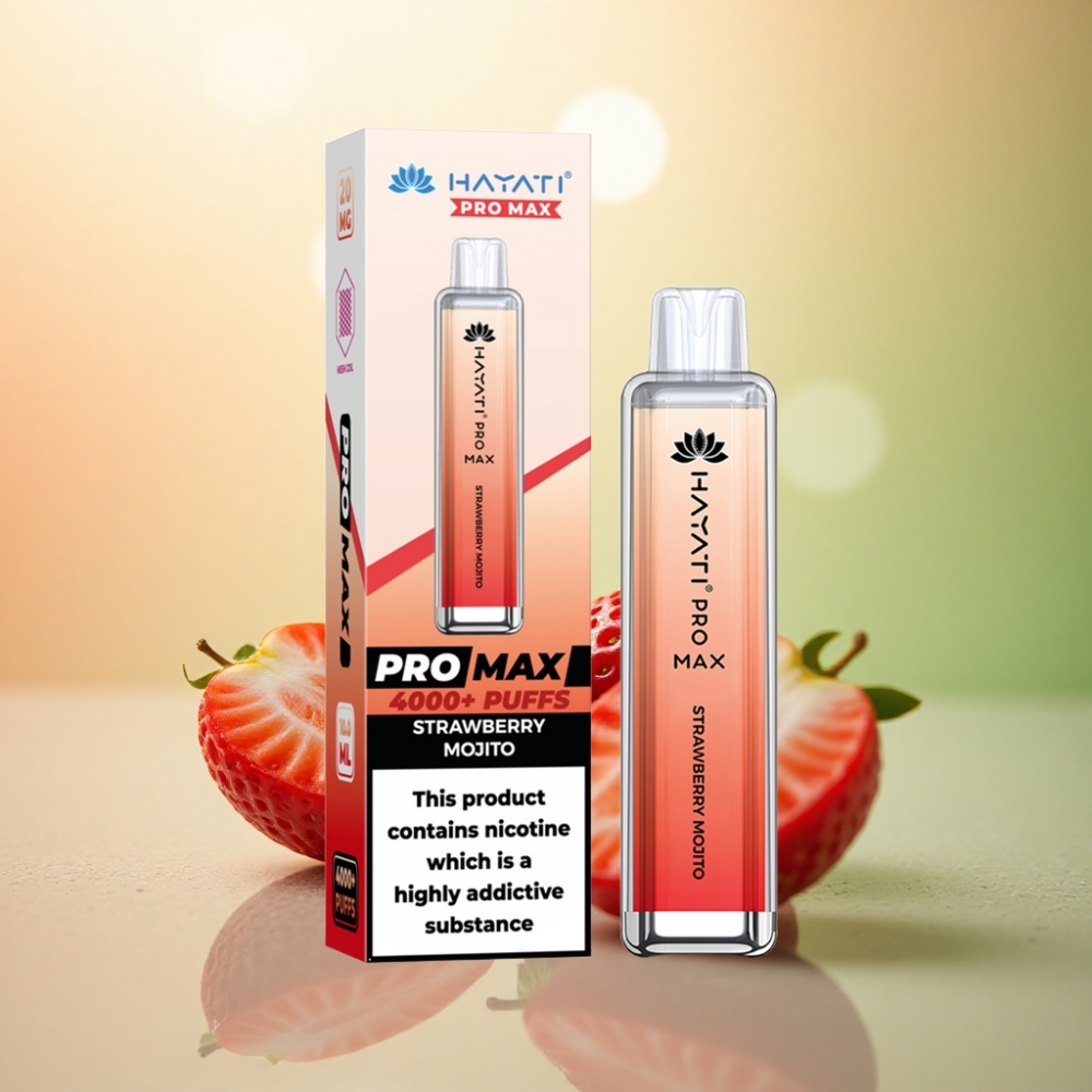 Hayati Pro Max 4000 Puffs Jordgubbsmojito 2ml 1400mAh