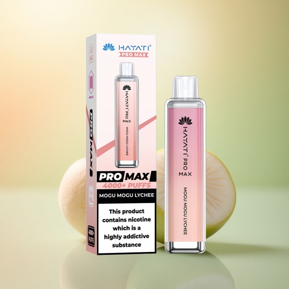 Hayati Pro Max 4000 Puffs Mogu Mogu Lychee 5% Nikotin 1400mAh