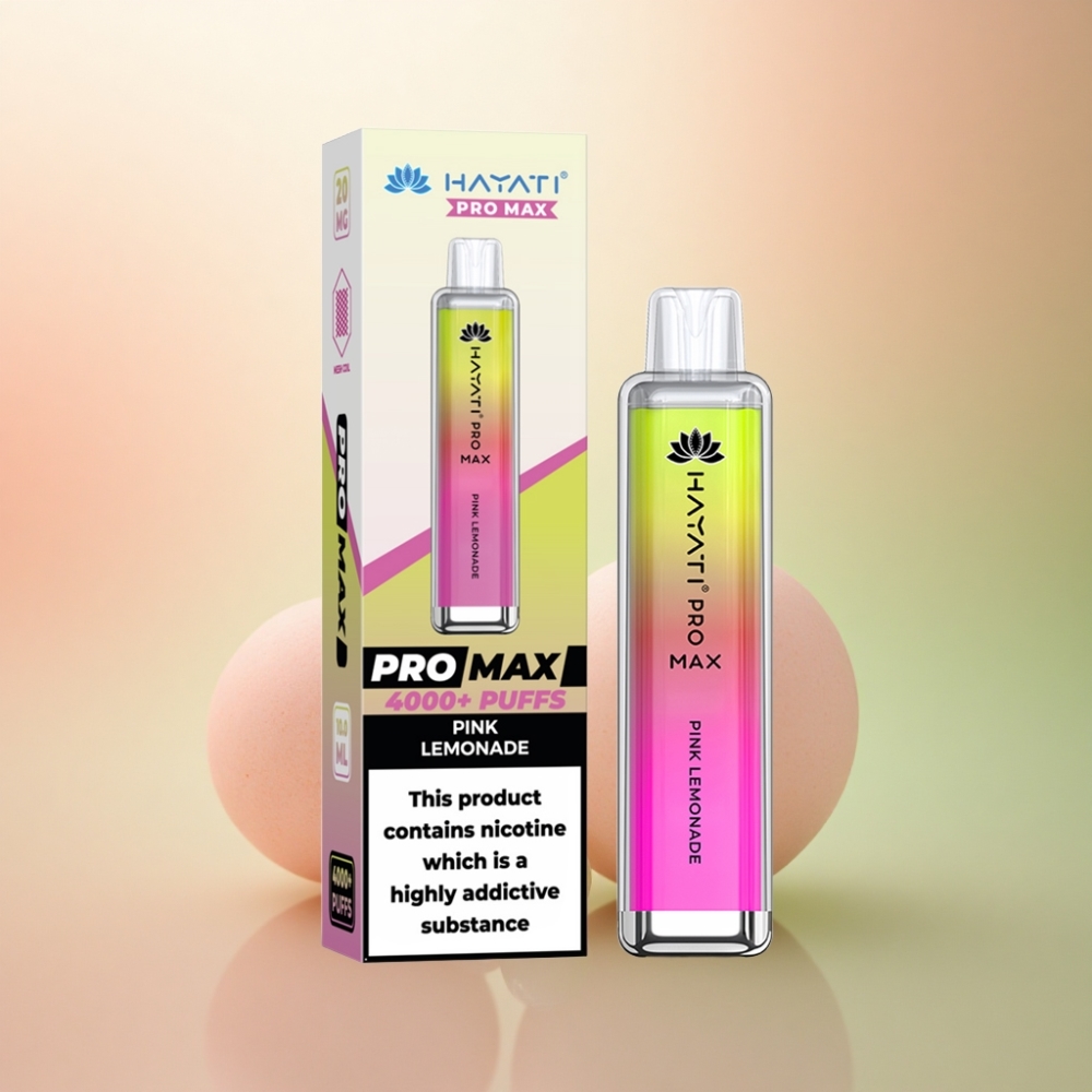 Hayati Pro Max 4000 Puffs Rosa Citronvatten 2ml 1400mAh