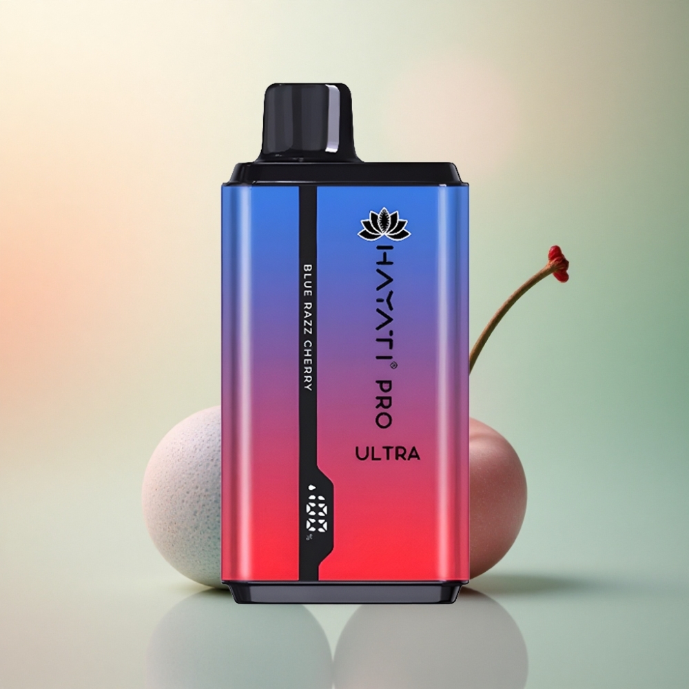 Hayati Pro Ultra 15000 Puffs Blå Hallon Körsbär 850mAh 2% Nikotin