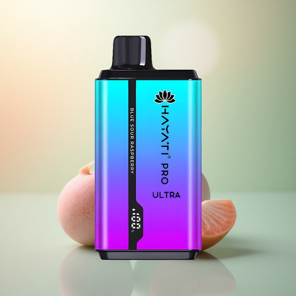 Hayati Pro Ultra 15000 Puffs Blå Sur Hallon 850mAh 2% Nikotin