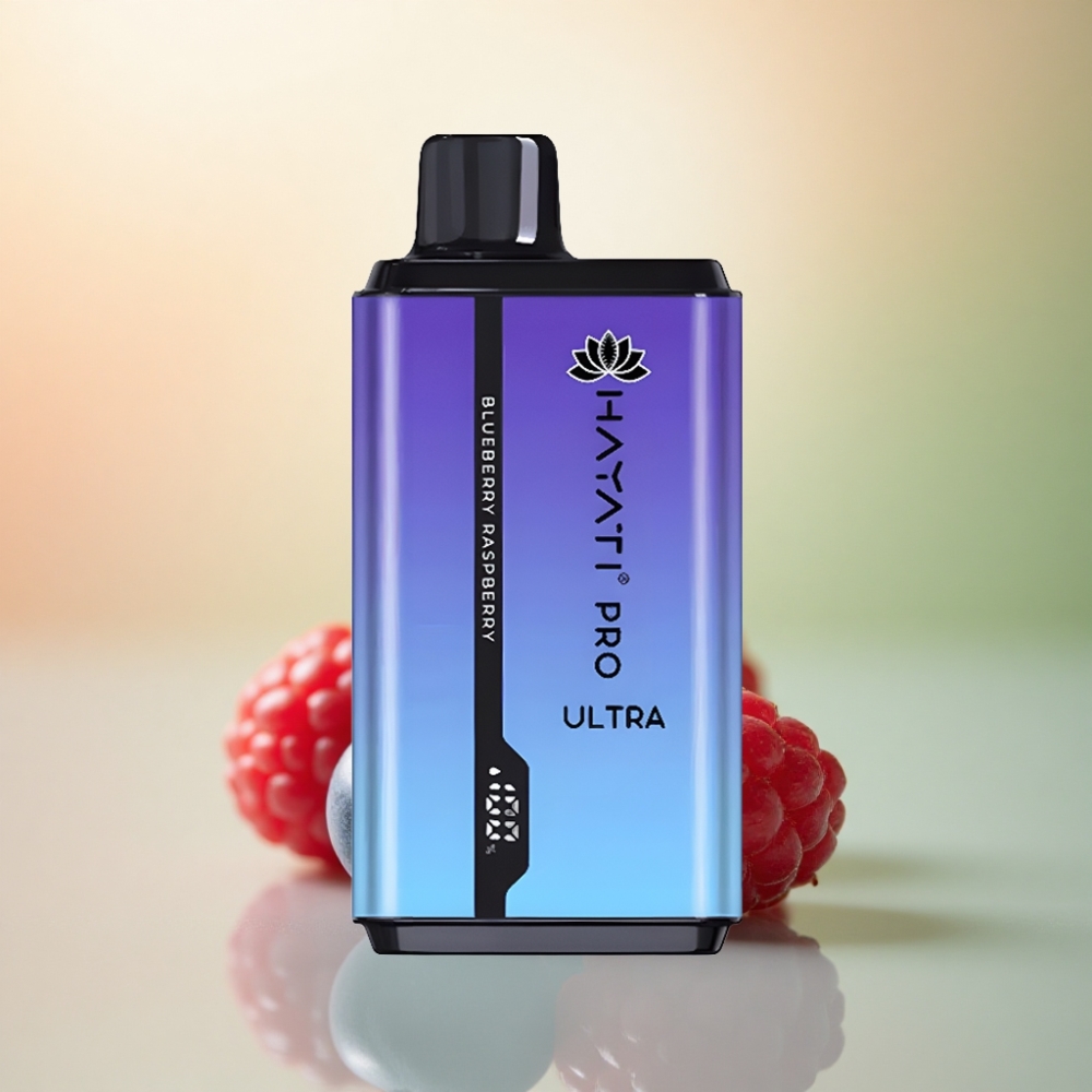 Hayati Pro Ultra 15000 Puffs Blåbär Hallon 850mAh 2% Nikotin