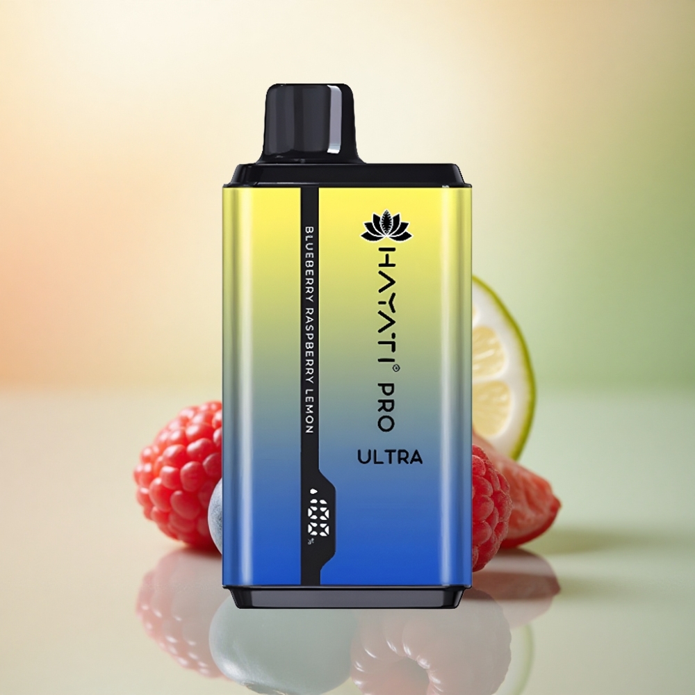 Hayati Pro Ultra 15000 Puffs Blåbär Hallon Citron 850mAh 2% Nikotin