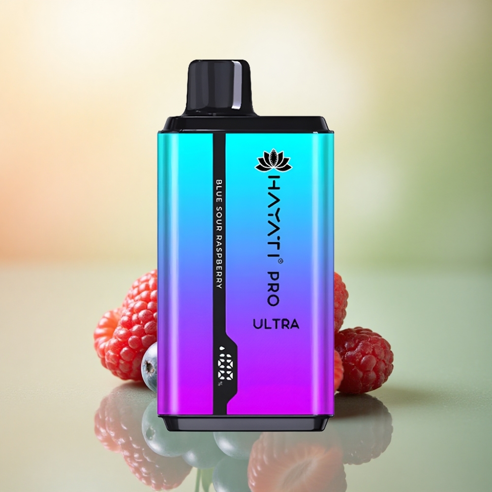 Hayati Pro Ultra 15000 Puffs Blåbär Hallon Menthol 850mAh 2% Nikotin