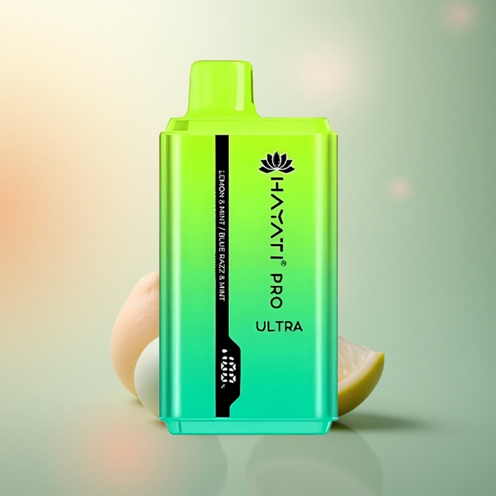 Hayati Pro Ultra 15000 Puffs Citron & Mynta Blå Hallon & Mynta 850mAh 2% Nikotin