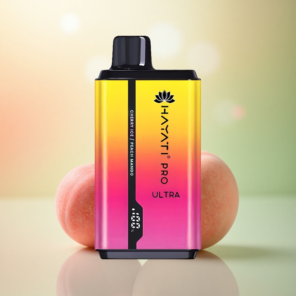Hayati Pro Ultra 15000 Puffs Körsbär Is Persika Mango 850mAh 2% Nikotin