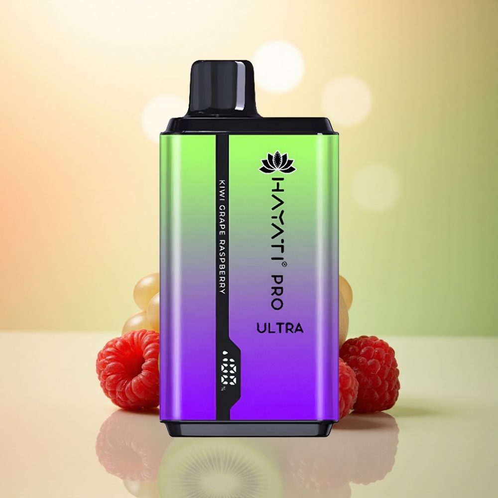 Hayati Pro Ultra 15000 Puffs Kiwi Vindruka Hallon 850mAh 2% Nikotin