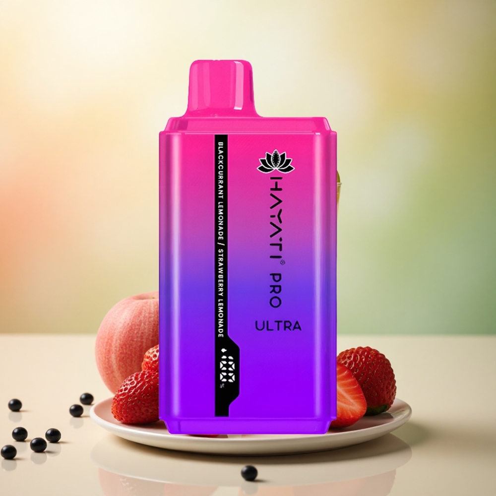 Hayati Pro Ultra 15000 Puffs Svartvinbärs Citronad Jordgubbscitronad 850mAh 2% Nikotin