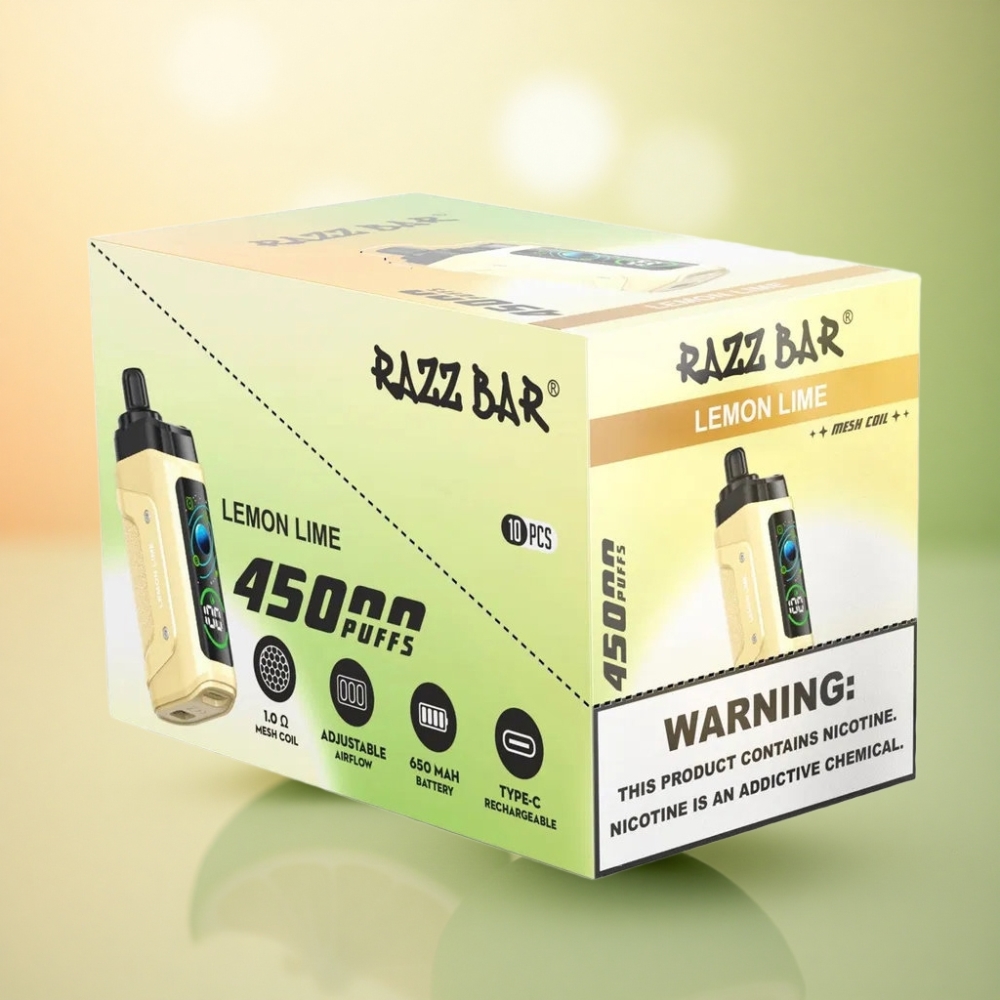 Razz Bar 45000 Puffs Citron Lime 20 mg nikotin 650 mAh
