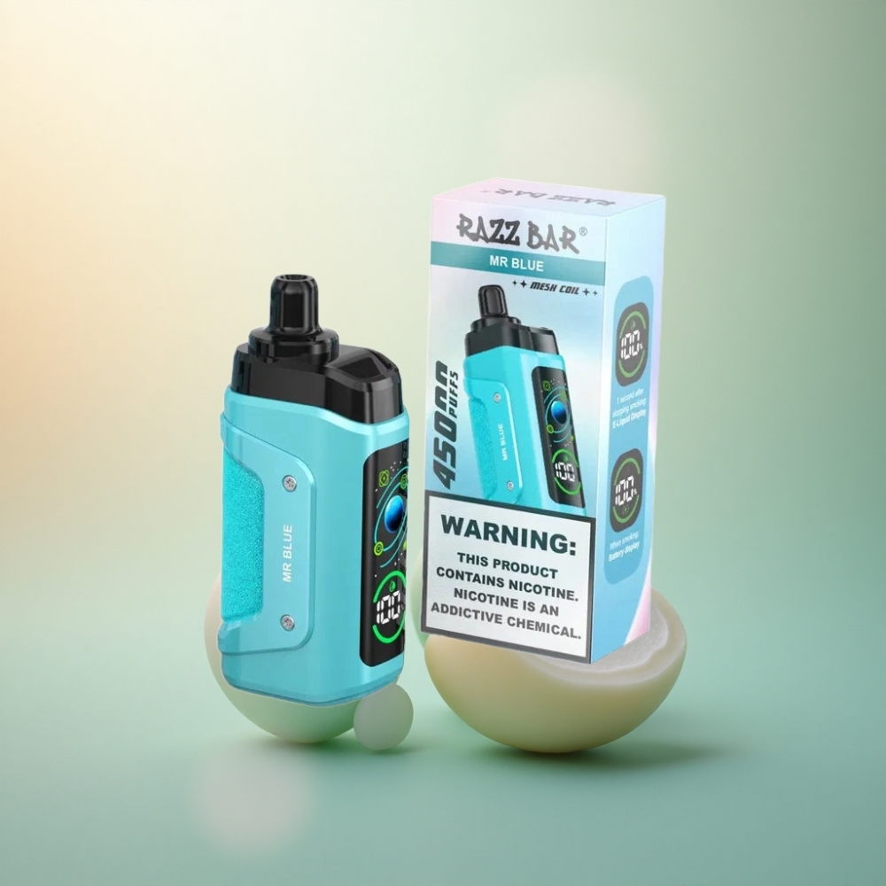 Razz Bar 45000 Puffs Herr Blå 1.0 Ohm 650 mAh