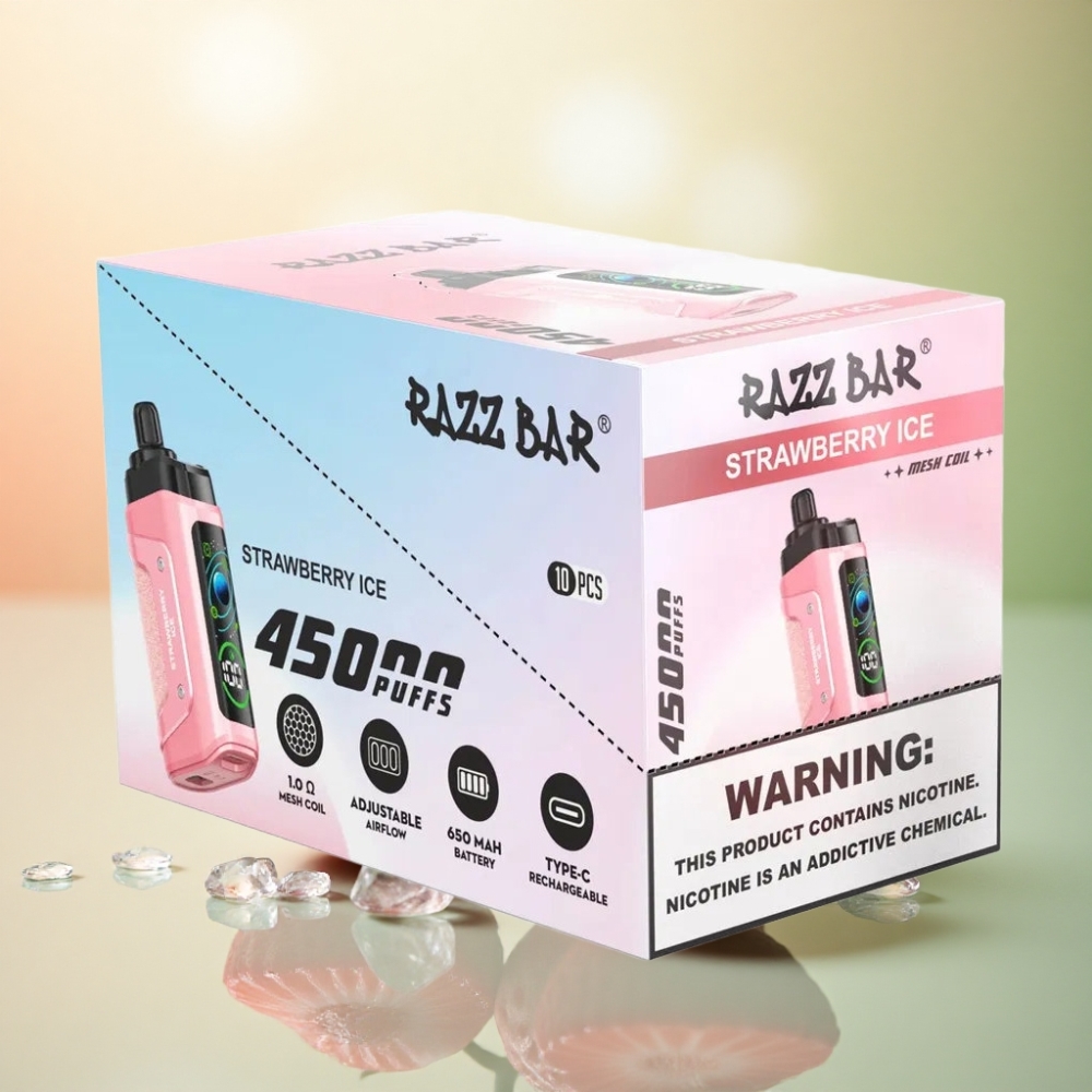 Razz Bar 45000 Puffs Jordgubbis med 20 mg nikotin och 650 mAh