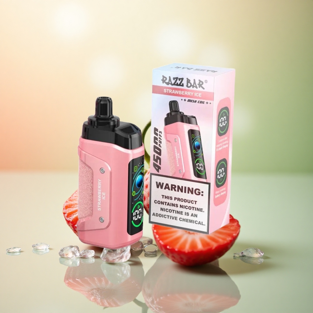 Razz Bar 45000 Puffs Jordgubbis med 20 mg nikotin och 650 mAh