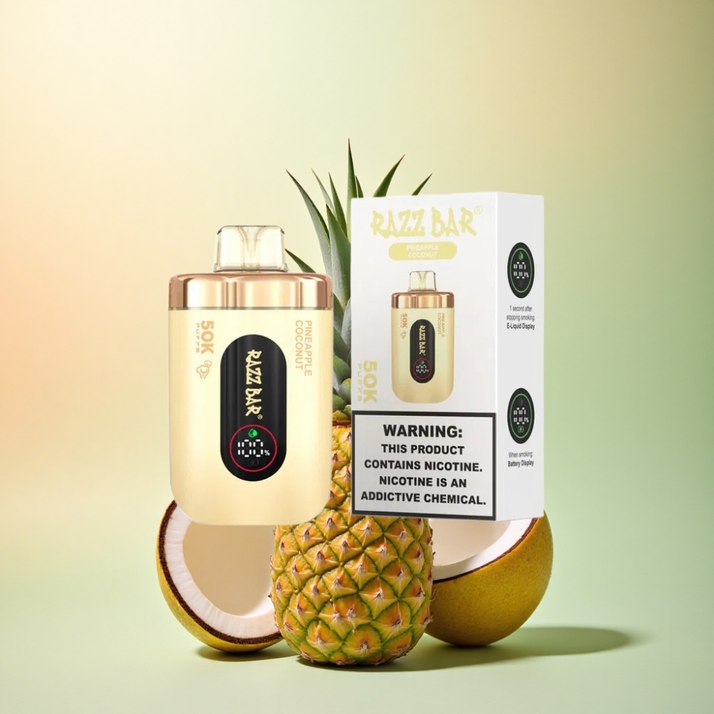 Razz Bar 50K Puffs Ananas Kokos 1.0 Ohm 650 mAh