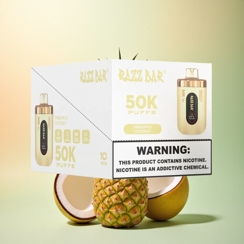 Razz Bar 50K Puffs Ananas Kokos 1.0 Ohm 650 mAh