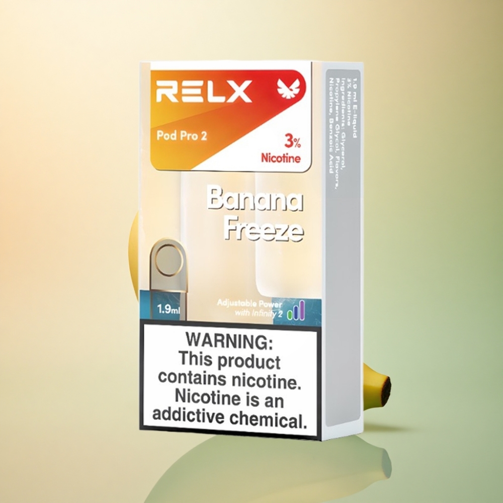 Relx Pod Pro 2 Vape Device Bananfrys 30mg/ml nikotin 1,9ml 6,5W