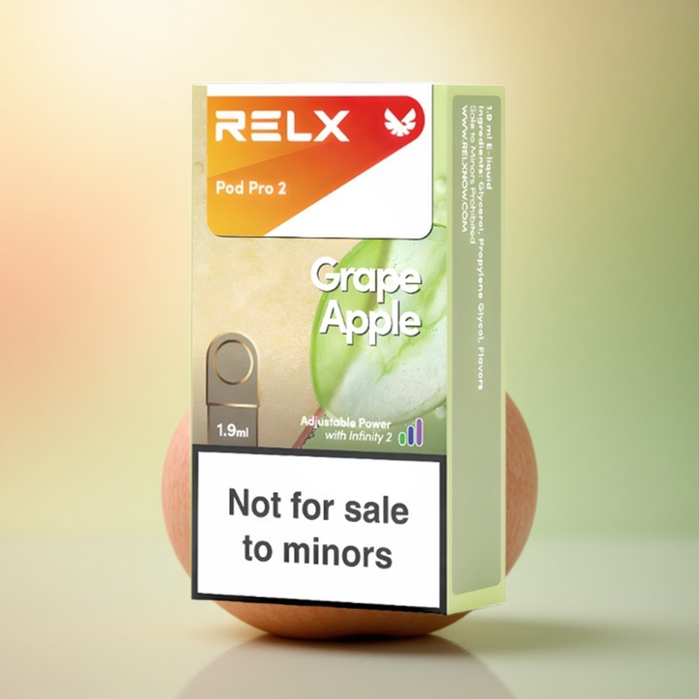 Relx Pod Pro 2 Vape Device Druva Äpple 0mg/ml 1.9ml 5.5W/6.5W/8W