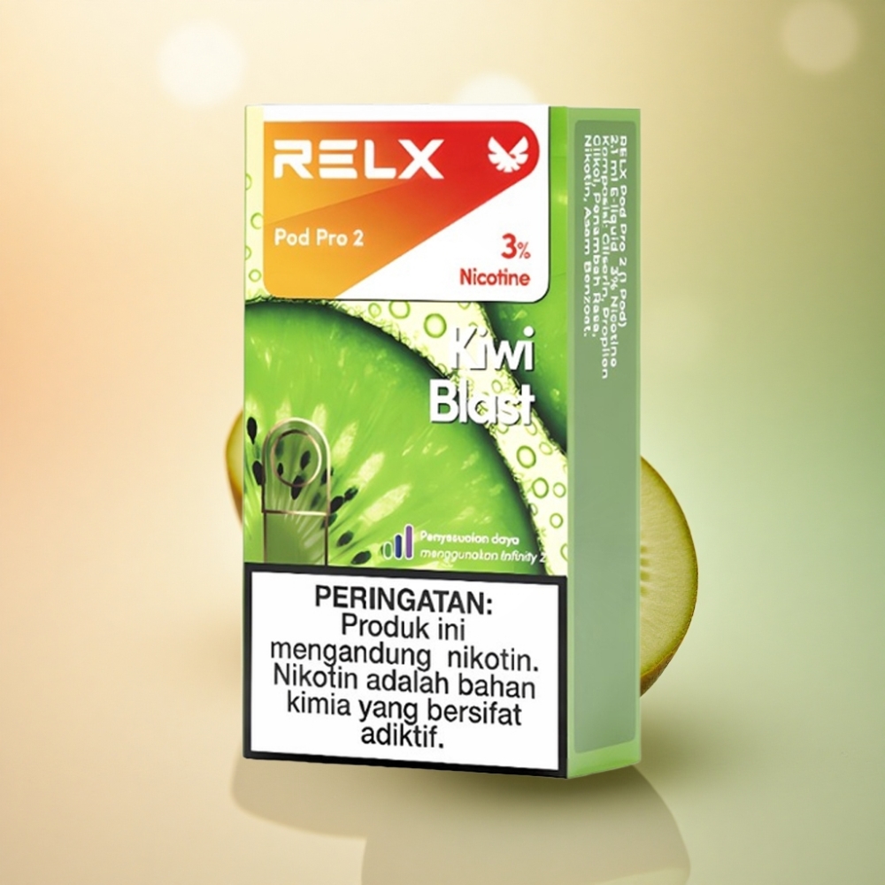 Relx Pod Pro 2 Vape Device Kiwi Explosion 30mg/ml nikotin, 1.9ml, 600 puff, 5.5W/6.5W/8W