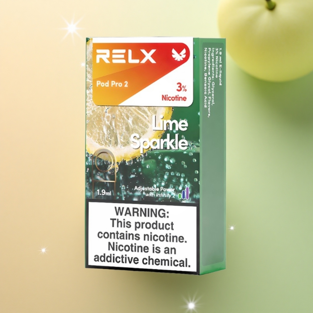 Relx Pod Pro 2 Vape Device Limegnistra 30mg/ml nikotin, 1.9ml, 600 puff, 5.5W/6.5W/8W