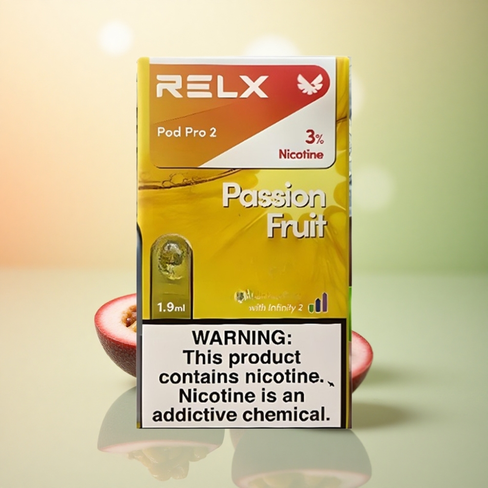 Relx Pod Pro 2 Vape Device Passionsfrukt 30mg/ml nikotin 1,9ml 5,5W/6,5W/8W