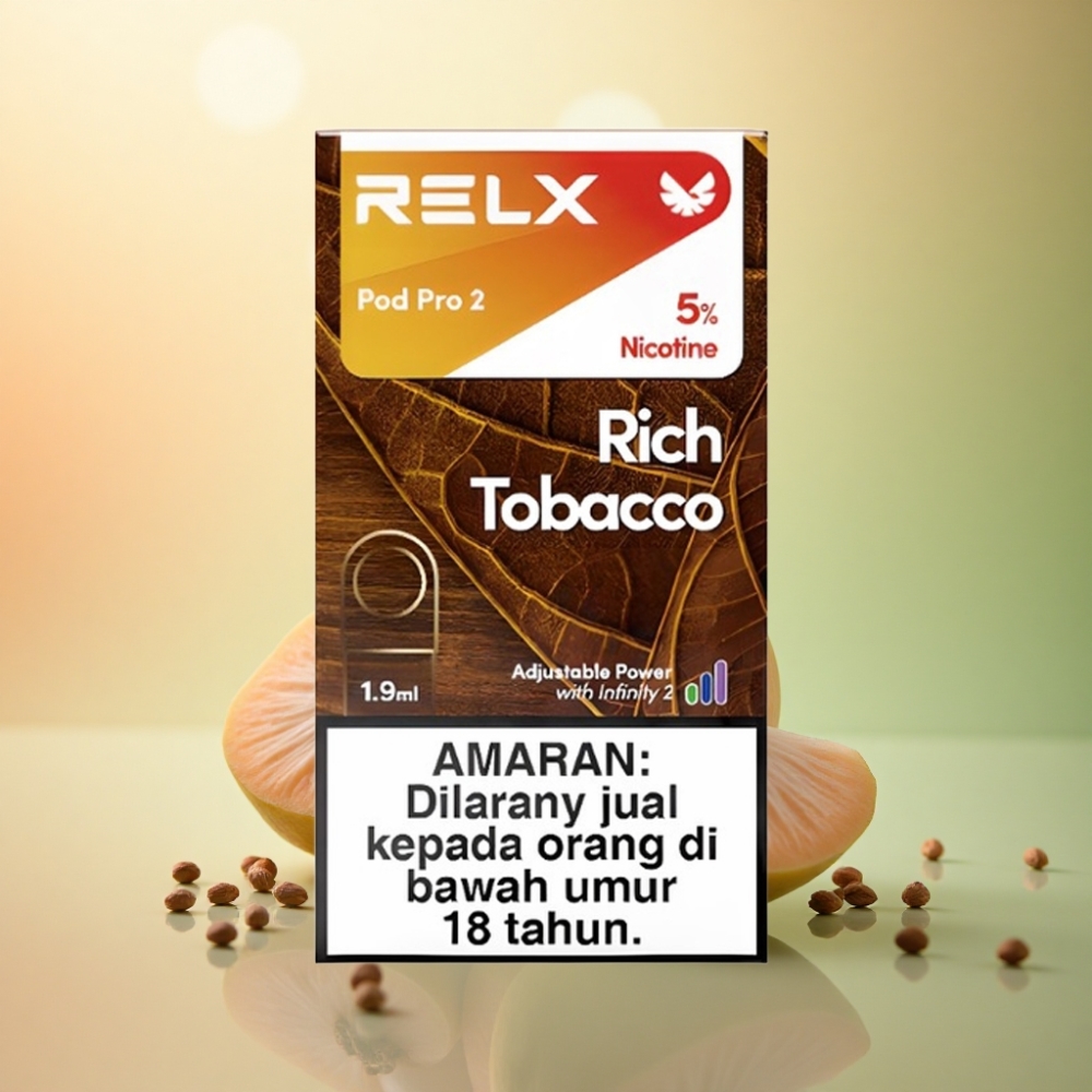 Relx Pod Pro 2 Vape Device Rik Tobak 50mg/ml nikotin 1.9ml 6.5W