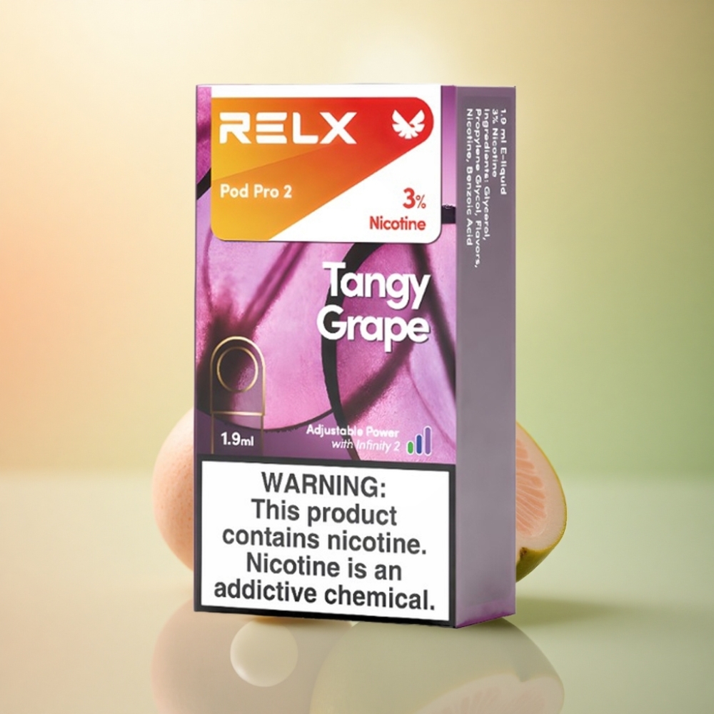 Relx Pod Pro 2 Vape Device Syrlig Druva 30mg/ml Nikotin 1,9ml 3 Spänningslägen (5,5W, 6,5W, 8W)