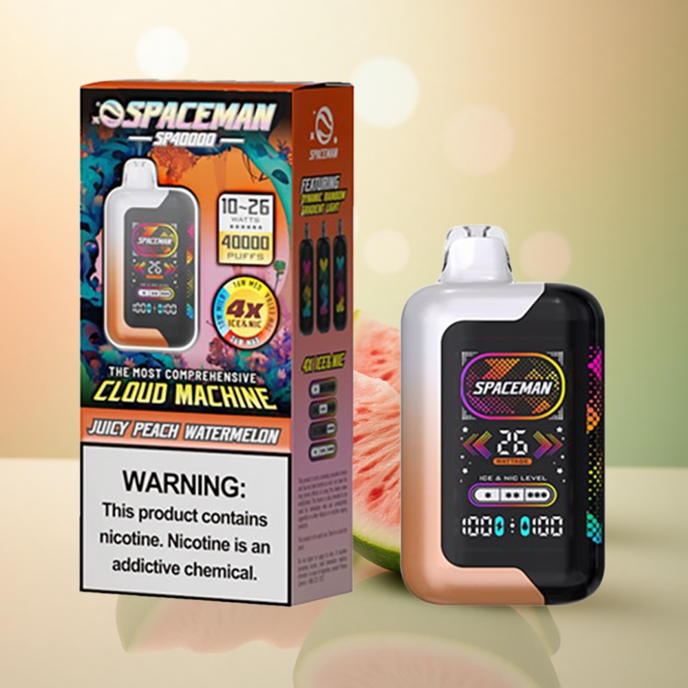 SMOK SPACEMAN SP40000 Puffs Saftig Persika Vattenmelon 1000mAh 20ml