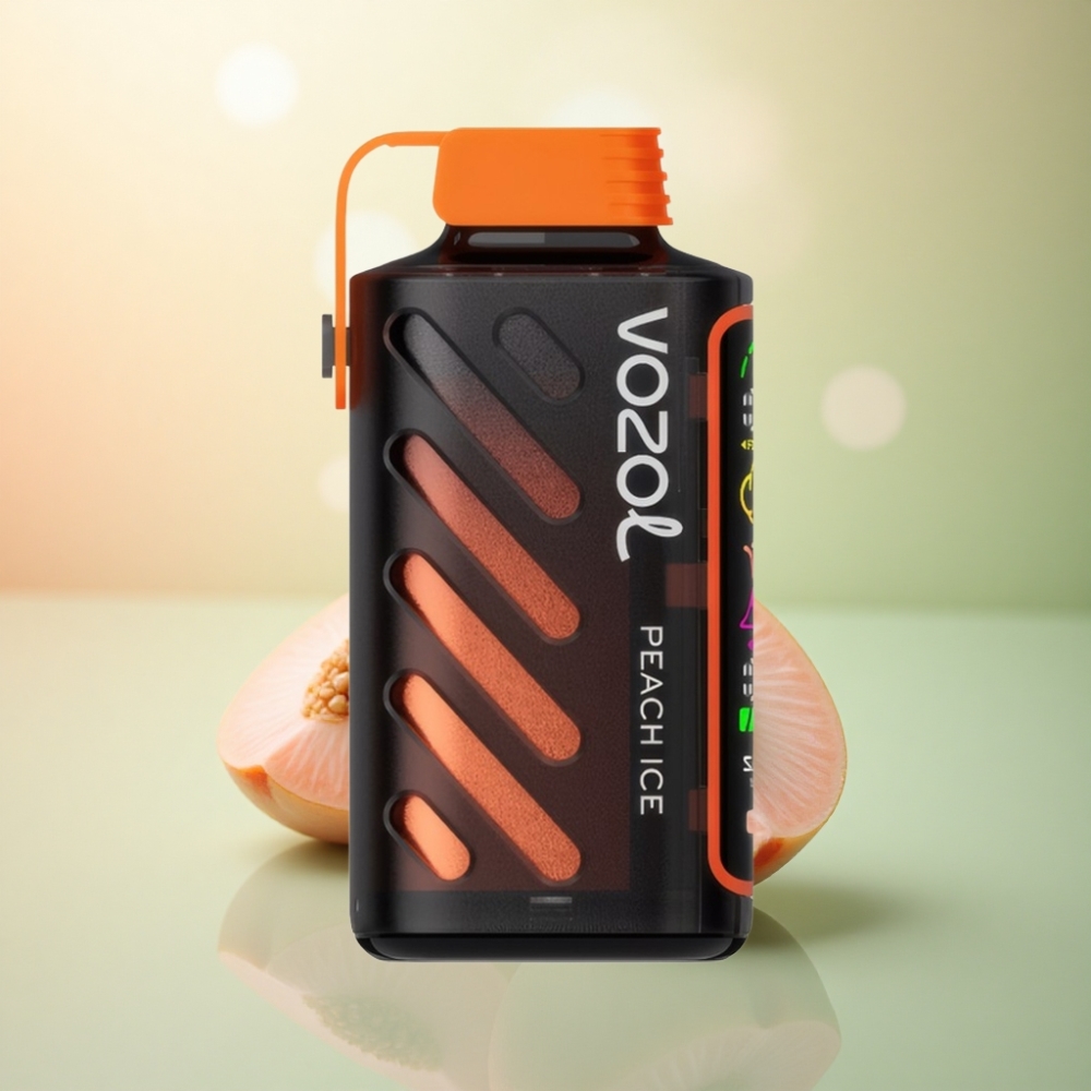 VOZOL Gear Power 20000 Puffs Persika Is med Dual Mesh Coil och 20mL Förfylld E-Vätska