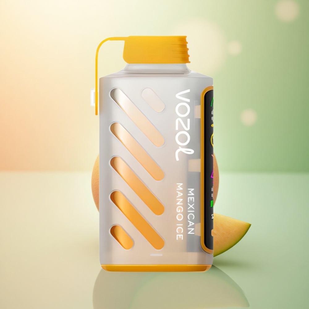 VOZOL Gear Power 20000 Puffs Svensk Mangoisglass med Dual Mesh Coil och 20mL Förfylld E-Vätska