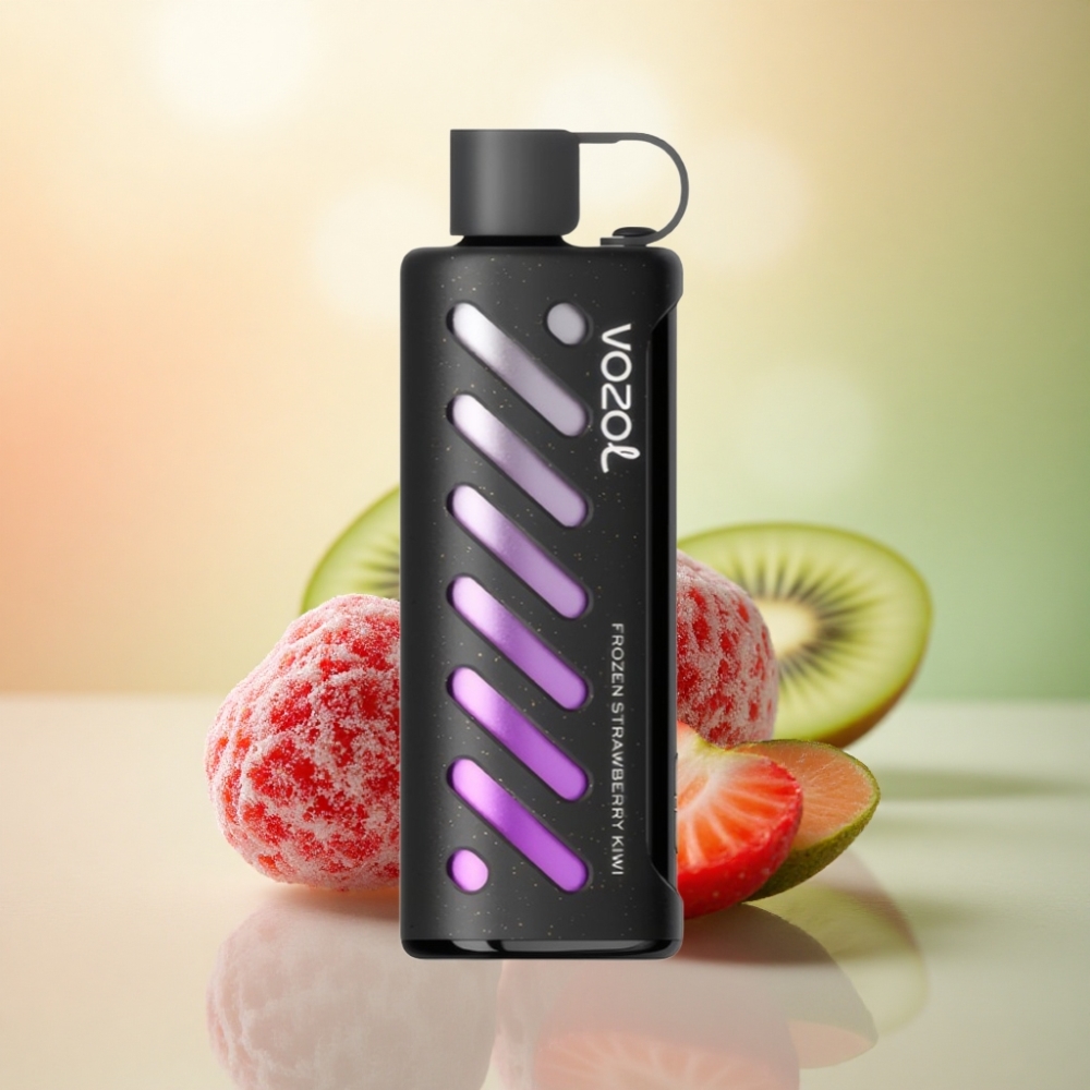 VOZOL Gear Shisha 25000 Puffs Fryst Jordgubb Kiwi Dual Mesh 5mg Nikotin