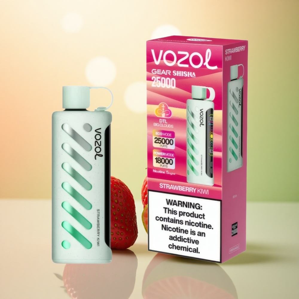 VOZOL Gear Shisha 25000 Puffs Jordgubb Kiwi 5mg nikotin 1000mAh