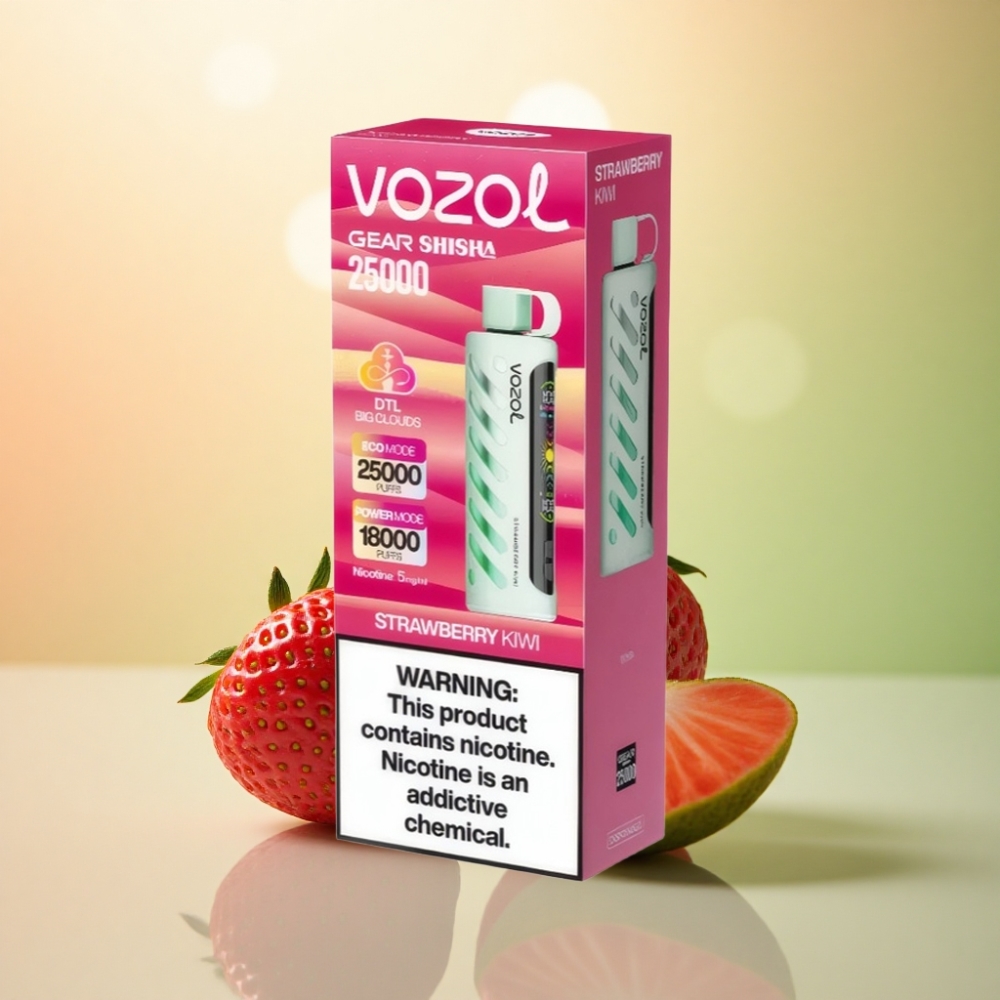 VOZOL Gear Shisha 25000 Puffs Jordgubb Kiwi 5mg nikotin 1000mAh