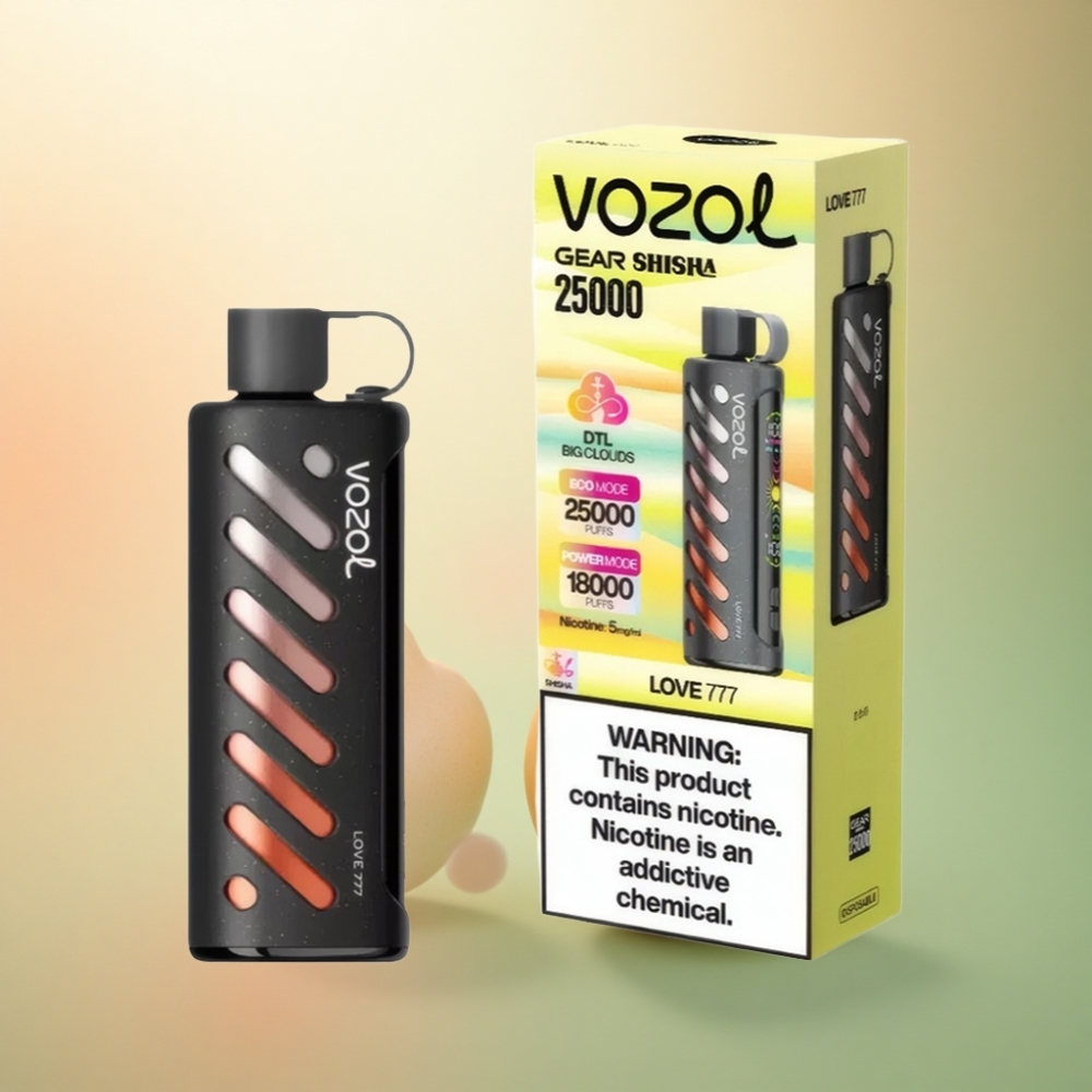 VOZOL Gear Shisha 25000 Puffs Kärlek 777 Dual Mesh 5mg nikotin