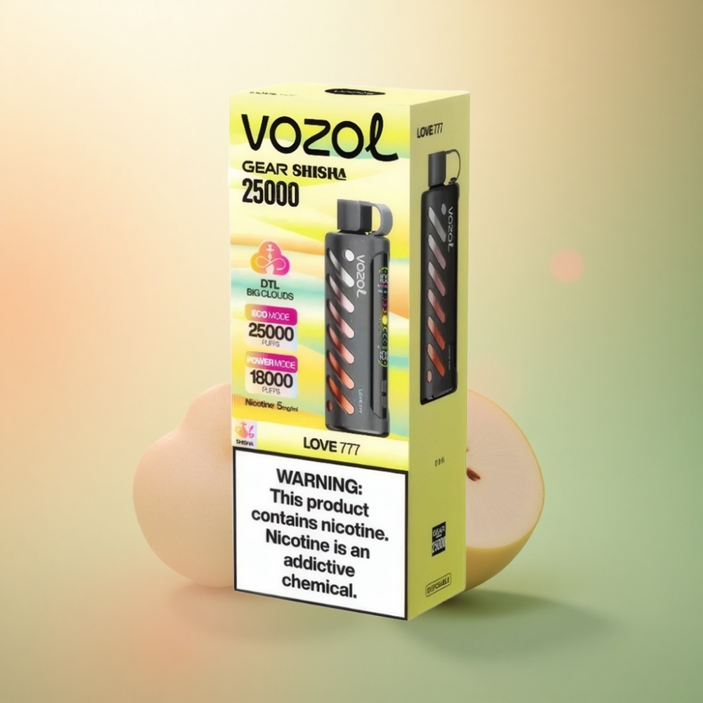 VOZOL Gear Shisha 25000 Puffs Kärlek 777 Dual Mesh 5mg nikotin