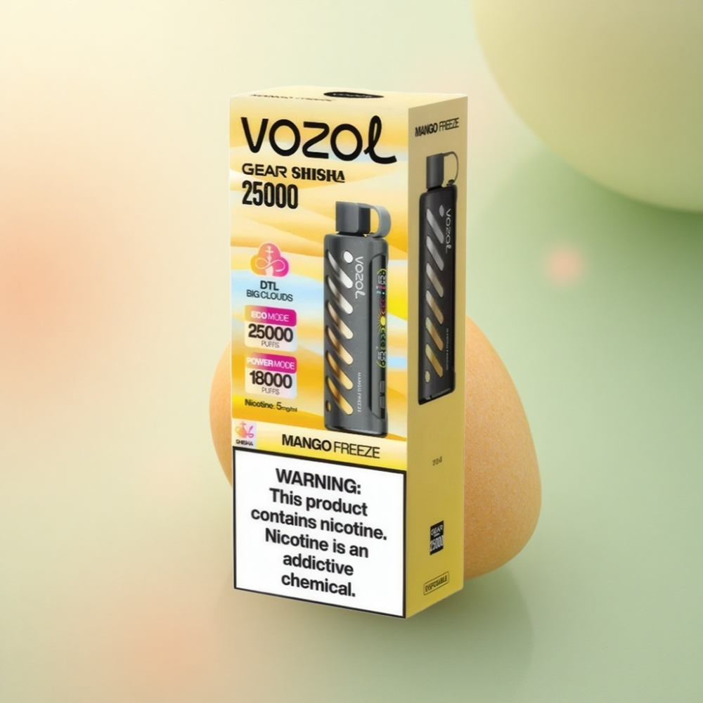 VOZOL Gear Shisha 25000 Puffs Mango Frys med 5mg nikotin och 1000mAh