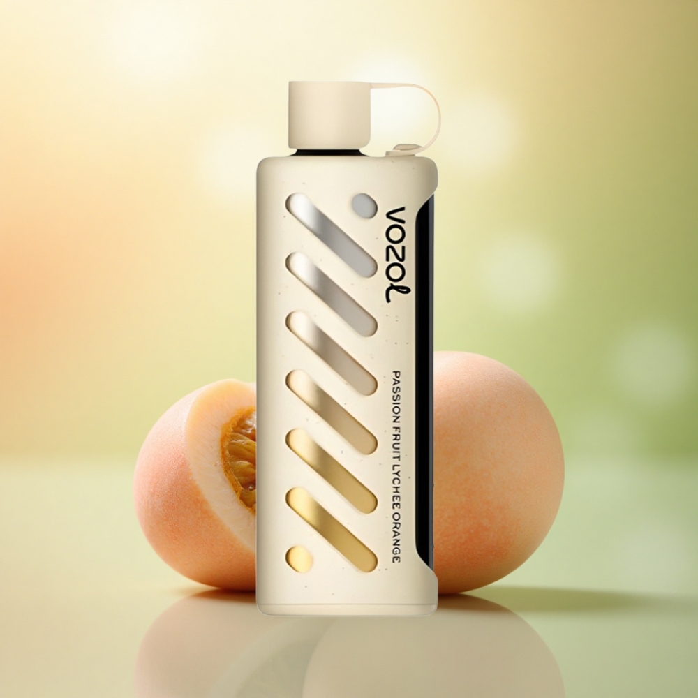 VOZOL Gear Shisha 25000 Puffs Passionsfrukt Litchi Apelsin Dual Mesh 5mg nikotin