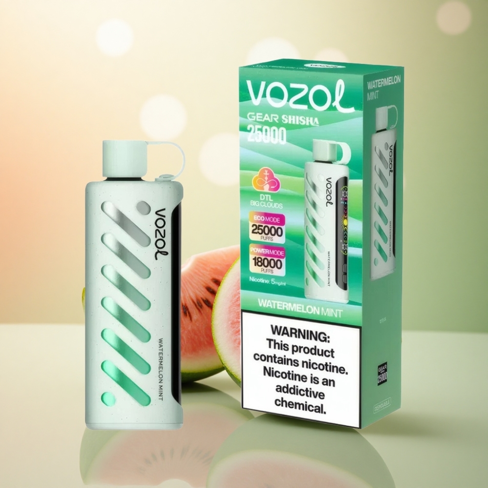 VOZOL Gear Shisha 25000 Puffs Vattenmelon Mynta 1000mAh S.i.L.C Tech