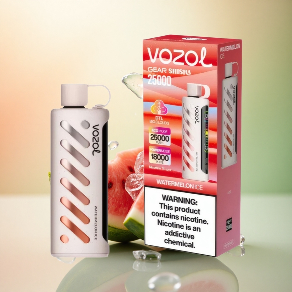 VOZOL Gear Shisha 25000 Puffs Vattenmelonskyla Med 5mg Nikotin Och 1000mAh