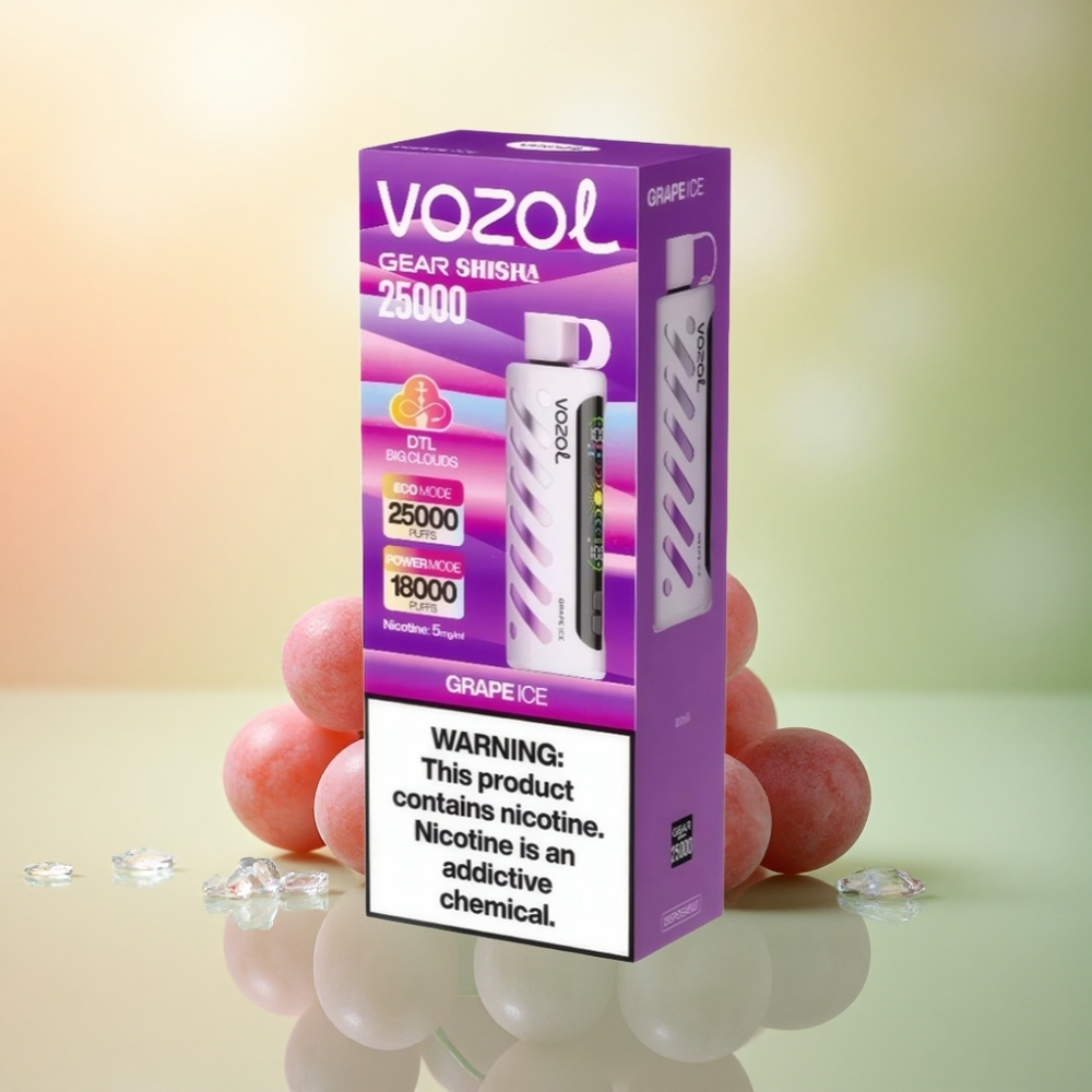 VOZOL Gear Shisha 25000 Puffs Vinrök med 5mg nikotin och 1000mAh batteri