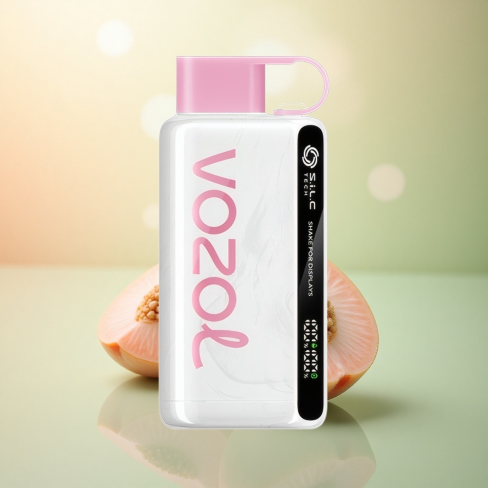 VOZOL STAR 9000/12000 Puffs Persika Is med 650mAh och S.i.L.C TECH