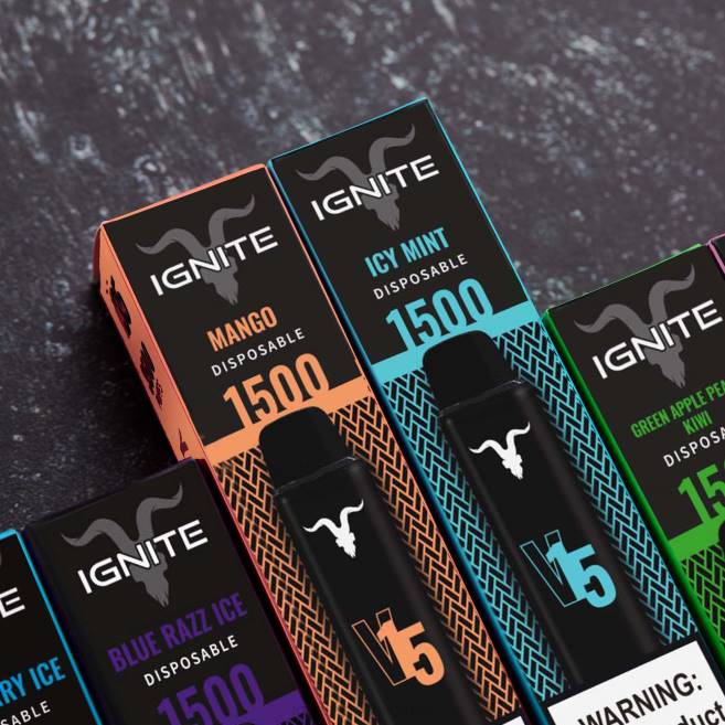 IGNITE V15 vape penna 10-pack körsbärs is 080F98 | Ignite Flavours