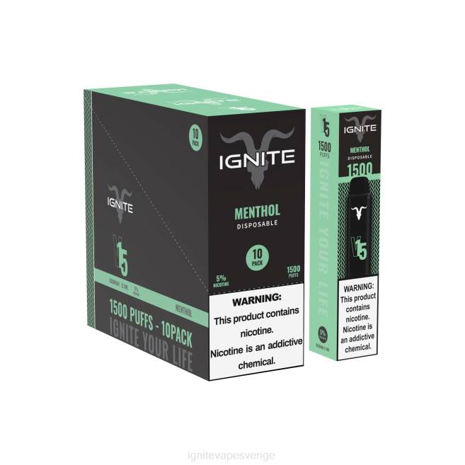 IGNITE V15 vape penna 10-pack körsbärs is 080F98 | Ignite Flavours