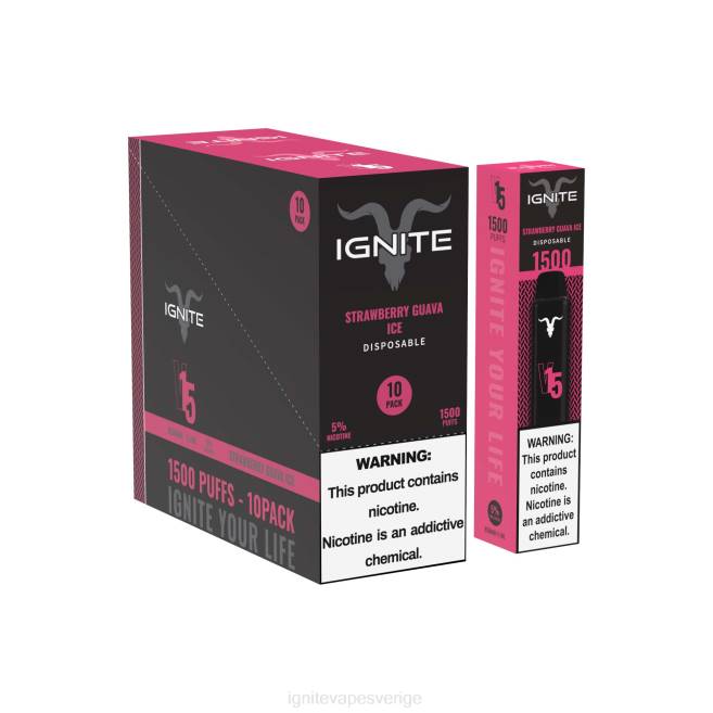 IGNITE V15 vape penna 10-pack körsbärs is 080F98 | Ignite Flavours