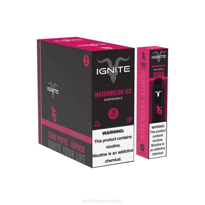 IGNITE V15 vape penna 10-pack körsbärs is 080F98 | Ignite Flavours