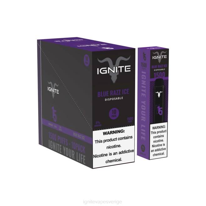 IGNITE V15 vape penna 10-pack körsbärs is 080F98 | Ignite Flavours