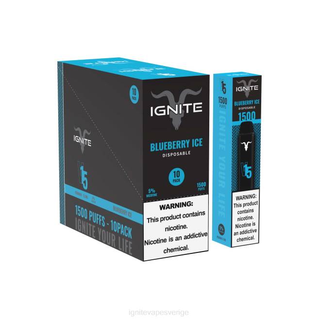 IGNITE V15 vape penna 10-pack körsbärs is 080F98 | Ignite Flavours