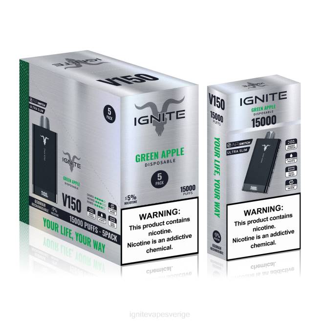 IGNITE V150 vape penna 5-pack mentol 080F87 | Ignite E Cigarettes