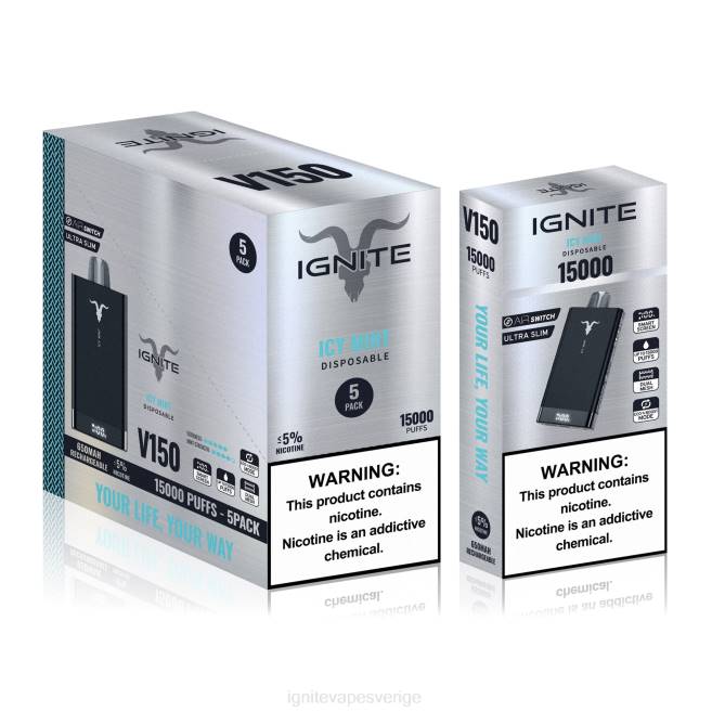 IGNITE V150 vape penna 5-pack mentol 080F87 | Ignite E Cigarettes