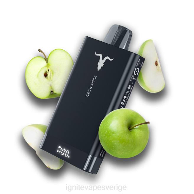IGNITE V150 vape penna grönt äpple 080F70 | Ignite Puff Price